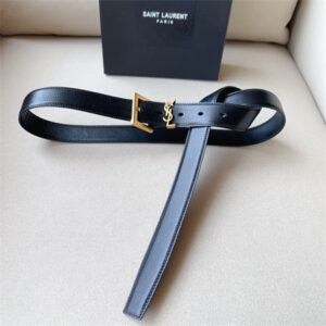 YSL Belts In Leather 30MM Gold Hardware Black