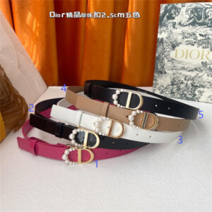 Dior Belts In Patent Calfskin /Smooth Calfskin  25MM Pearl Gold Hardware Color Options