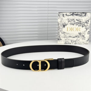 Dior Belts In Black Calfskin 35MM Gold Hardware