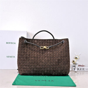 BV Large Andiamo Top handle bag Suede Fondant