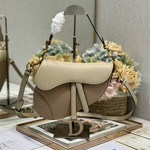 CD Saddle Bag Smooth Calfskin Beige/Sand