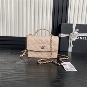 Chanel Clutch with Chain Grained Calfskin & Gold-Tone Metal Pink AP4406
