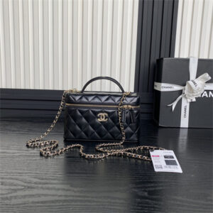 Chanel Vanity with chain Lambskin & Gold-Tone Metal Black AP4412