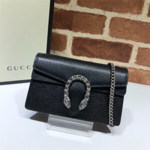 Gu.cci Dionysus Super Mini Bag Black Leather 476432