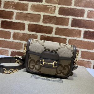 Gu.cci Horsebit 1955 Mini Bag Jumbo GG Canvas 658574