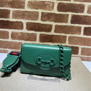 Gu.cci Horsebit 1955 Mini Bag Green Leather 724713