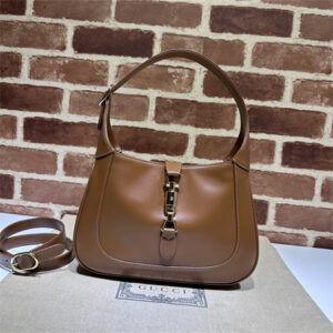 Gu.cci Jackie 1961 Small Shoulder Bag Brown Smooth Leather 636709