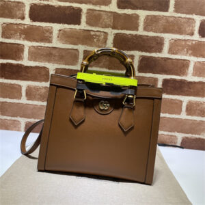 Gu.cci Diana Small Tote Bag Brown Leather 660195