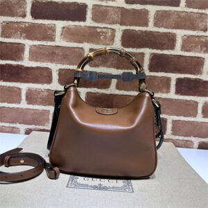 Gu.cci Diana Small Shoulder Bag Brown Leather 746251