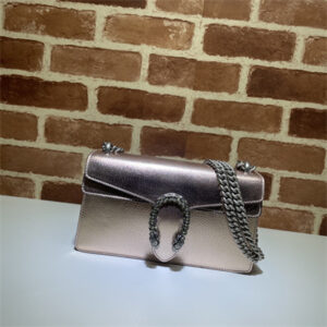 Gu.cci Dionysus Small Rectangular Bag Rose Gold Leather 499623