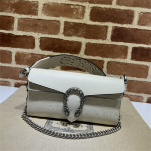 Gu.cci Dionysus Small Shoulder Bag White Leather 731782