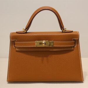 Kelly Mini II Bag Epsom Leather Gold/Silver Hardware In Gold Color HS