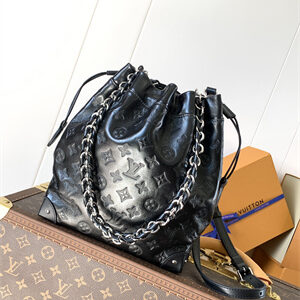 L.V Noé Trunk PM Lambskin leather Black M13484