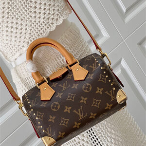 L.V Speedy Trunk 20 Monogram canvas &Cowhide-leather trim Nature M13146