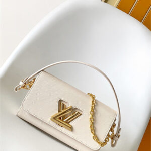 L.V Twist West Handbag Epi grained cowhide leather Quartz White M24550