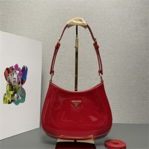 Prada Cleo Patent Leather Bag Cherry Red 1BC169