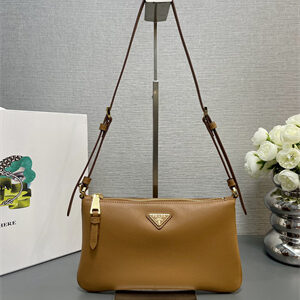 Prada Mini Hobo bag Brown Calfskin 1BC238