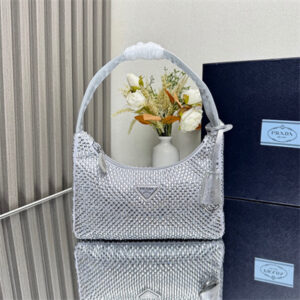 Prada  Re-Edition 2000 mini-bag With Diamond Silver 1NE515