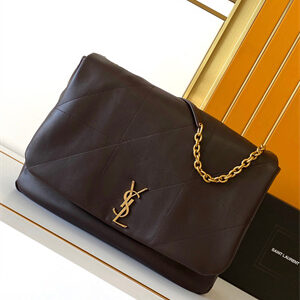 Y.S.L Large JAMIE 4.3 BAG IN LAMBSKIN Arabica Color Gold Tone Metal