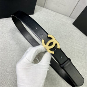 Chanel Belts In Calfskin 30MM In Black Gold/Silver hardware