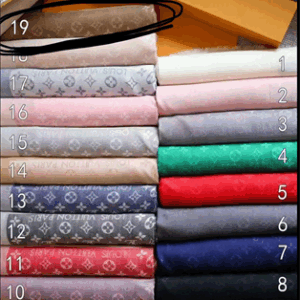 L.V Monogram Silk/Wool Scarf Color Options 37548
