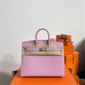 Bir.kin Sellier Bag Epsom Leather 25/30/35CM Gold Hardware In Mauve Sylvestre Color HS