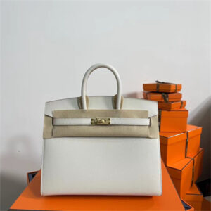 Bir.kin Sellier Bag Epsom Leather 25/30/35CM Gold Hardware In Craie Color HS