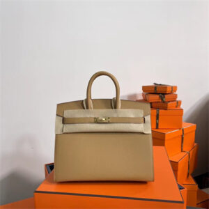 Bir.kin Sellier Bag Epsom Leather 25/30/35CM Gold Hardware In Biscuit Color HS