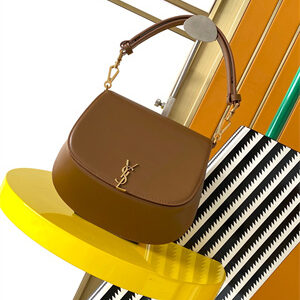 Y.S.L Voltaire Top Handle In Box Saint Laurent Brown