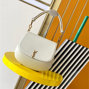 Y.S.L Voltaire Top Handle In Box Saint Laurent White