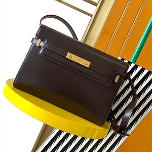 Y.S.L MANHATTAN Shoulder Bag In BOX Saint Laurent Coffee Color