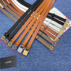 Loewe Belt In Smooth/Grained Calfskin 20MM Gold/Silver Hardware Colors Options