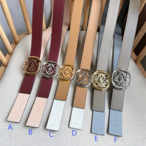 Loewe Belt In Smooth Calfskin 28MM Gold/Silver Hardware Colors Options