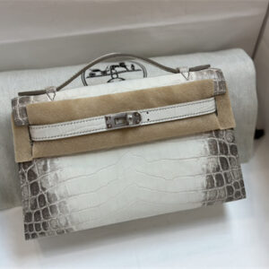 Kelly Pochette Himalayan Bag Niloticus Silver Tone Hardware HS