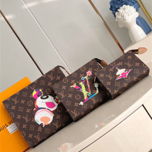 L.V X TM Trio Toilet Pouch Monogram Canvas With Printing M13762