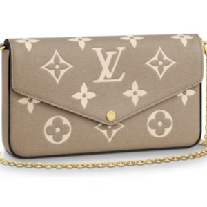L.V Felicie Pochette Monogram Empreinte Dove/Cream M82610 TOP