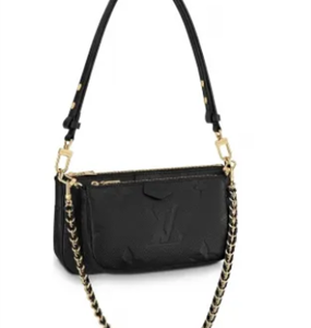 L.V Multi Pochette Accessories Embossed supple grained cowhide leather Black M80399 TOP