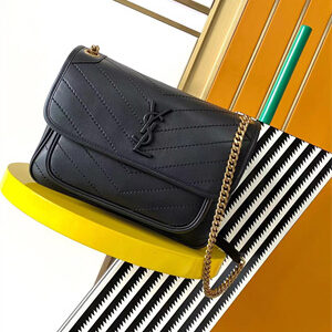 Y.S.L NIKI MEDIUM In Smooth Lambskin Black Color