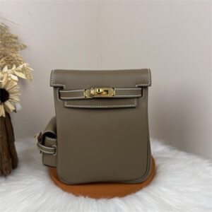 Kelly Jump Backpack Swift Leather Gold Tone Hardware In Etoupe Color HS