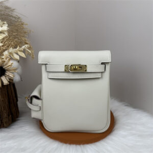 Kelly Jump Backpack Swift Leather Gold Tone Hardware In Craie Color HS