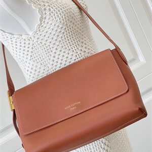 L.V Low Key Messenger Bag Grained calfskin Cognac M13151