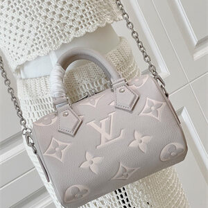 L.V Speedy Bandoulière 20 Monogram Empreinte Leather Brume M46397
