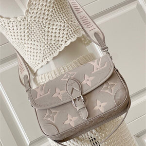 L.V Diane Bag Monogram Empreinte Leather Brume/Quartz M14214