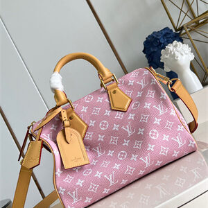 L.V Speedy P9 Bandoulière 30 Monogram Soft Calfskin Pink