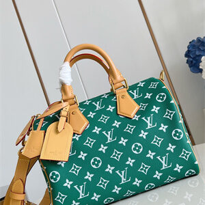 L.V Speedy P9 Bandoulière 30 Monogram Soft Calfskin Green