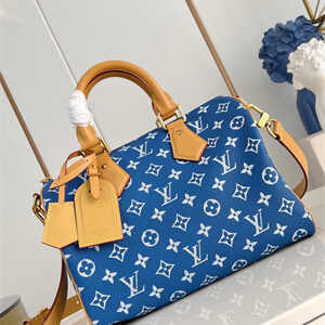 L.V Speedy P9 Bandoulière 30 Monogram Soft Calfskin Blue