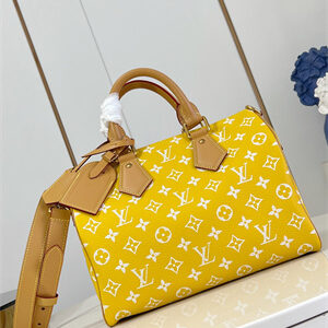 L.V Speedy P9 Bandoulière 30 Monogram Soft Calfskin Yellow