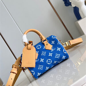 L.V Speedy P9  Bandoulière 18 Monogram Soft Calfskin Blue