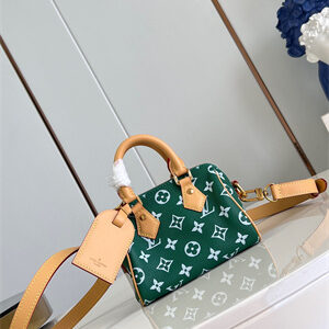 L.V Speedy P9  Bandoulière 18 Monogram Soft Calfskin Green