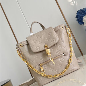 L.V Coussin Backpack PM Lambskin Leather Galet M13358